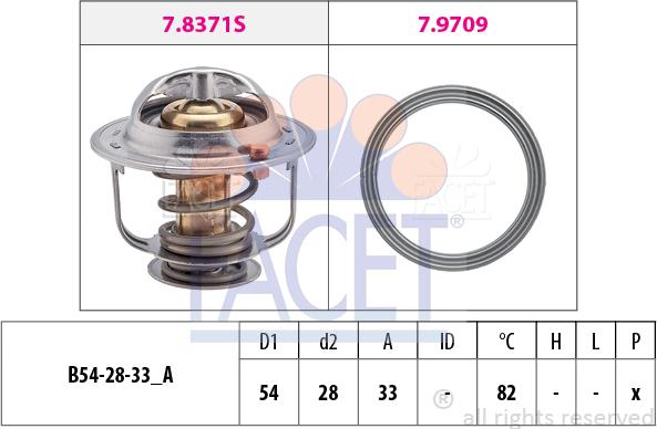 FACET 7.8845 - Termostats, Dzesēšanas šķidrums ps1.lv