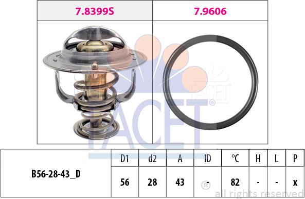 FACET 7.8848 - Termostats, Dzesēšanas šķidrums ps1.lv