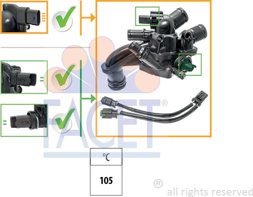 FACET 7.8866K - Termostats, Dzesēšanas šķidrums ps1.lv