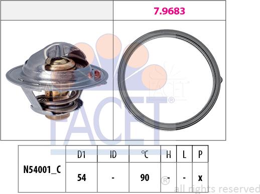 FACET 7.8802 - Termostats, Dzesēšanas šķidrums ps1.lv