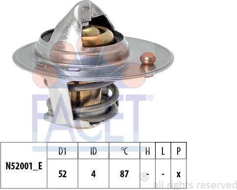 FACET 7.8825S - Termostats, Dzesēšanas šķidrums ps1.lv