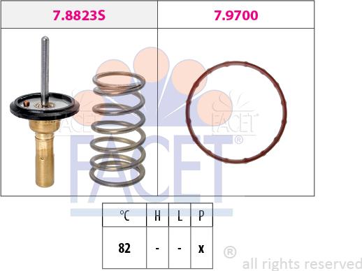 FACET 7.8823 - Termostats, Dzesēšanas šķidrums ps1.lv