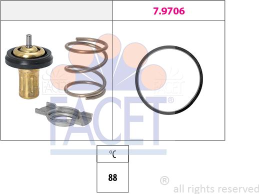 FACET 7.8822 - Termostats, Dzesēšanas šķidrums ps1.lv