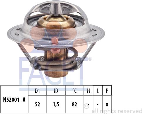 FACET 7.8340S - Termostats, Dzesēšanas šķidrums ps1.lv