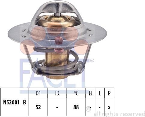 FACET 7.8355S - Termostats, Dzesēšanas šķidrums ps1.lv