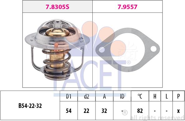 FACET 7.8305 - Termostats, Dzesēšanas šķidrums ps1.lv