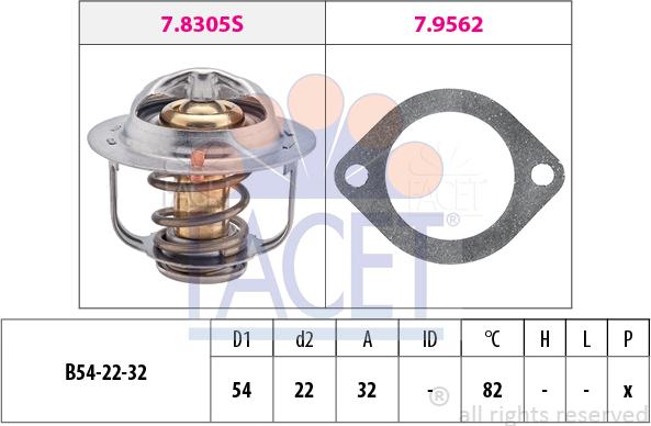 FACET 7.8306 - Termostats, Dzesēšanas šķidrums ps1.lv