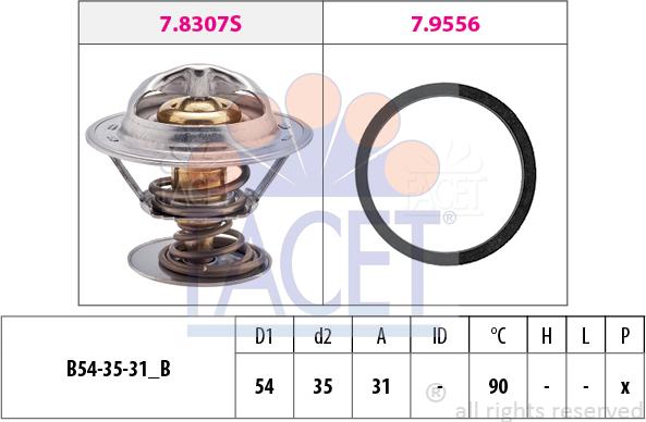 FACET 7.8307 - Termostats, Dzesēšanas šķidrums ps1.lv