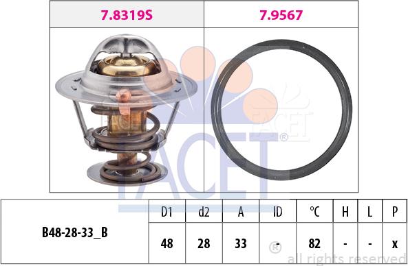 FACET 7.8319 - Termostats, Dzesēšanas šķidrums ps1.lv