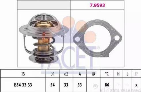 FACET 7.8386 - Termostats, Dzesēšanas šķidrums ps1.lv