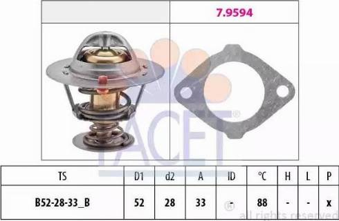 FACET 7.8387 - Termostats, Dzesēšanas šķidrums ps1.lv