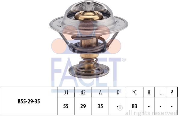 FACET 7.8323S - Termostats, Dzesēšanas šķidrums ps1.lv