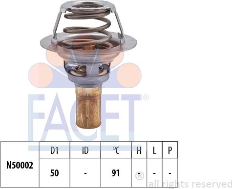 FACET 7.8327S - Termostats, Dzesēšanas šķidrums ps1.lv