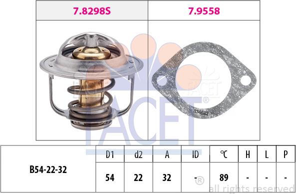 FACET 7.8298 - Termostats, Dzesēšanas šķidrums ps1.lv