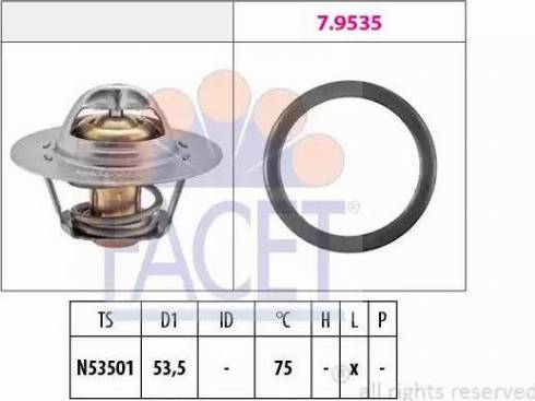 FACET 7.8249 - Termostats, Dzesēšanas šķidrums ps1.lv