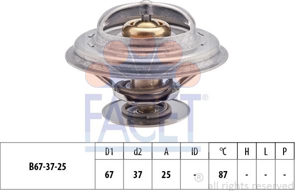 FACET 7.8256S - Termostats, Dzesēšanas šķidrums ps1.lv