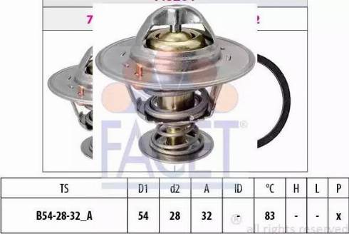 FACET 7.8201S - Termostats, Dzesēšanas šķidrums ps1.lv