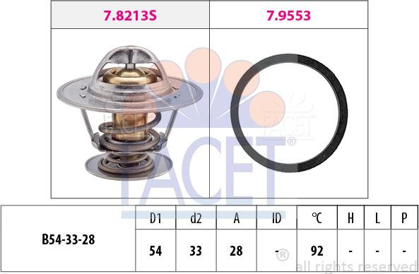 FACET 7.8213 - Termostats, Dzesēšanas šķidrums ps1.lv