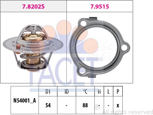 FACET 7.8234 - Termostats, Dzesēšanas šķidrums ps1.lv