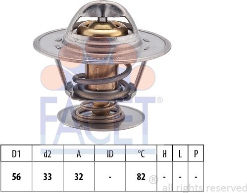 FACET 7.8225S - Termostats, Dzesēšanas šķidrums ps1.lv