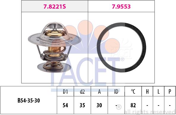 FACET 7.8221 - Termostats, Dzesēšanas šķidrums ps1.lv