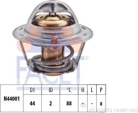 FACET 7.8227S - Termostats, Dzesēšanas šķidrums ps1.lv