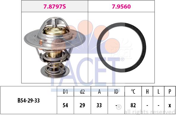 FACET 7.8797 - Termostats, Dzesēšanas šķidrums ps1.lv