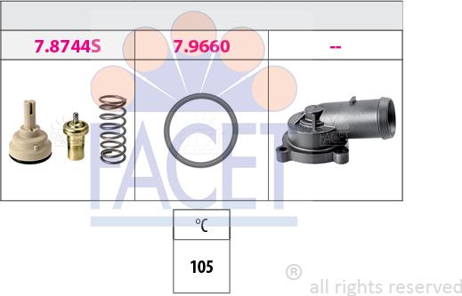 FACET 7.8744K - Termostats, Dzesēšanas šķidrums ps1.lv