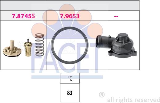 FACET 7.8745K - Termostats, Dzesēšanas šķidrums ps1.lv