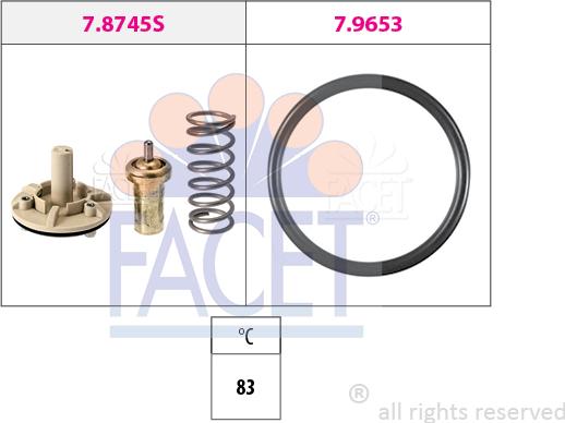 FACET 7.8745 - Termostats, Dzesēšanas šķidrums ps1.lv