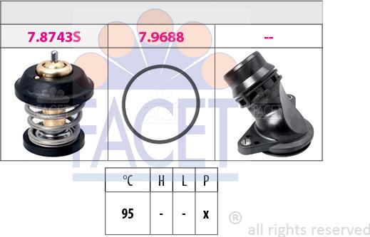 FACET 7.8757K - Termostats, Dzesēšanas šķidrums ps1.lv