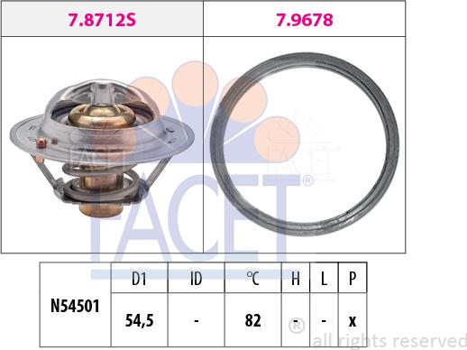 FACET 7.8713 - Termostats, Dzesēšanas šķidrums ps1.lv