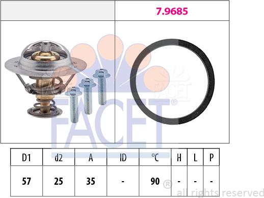 FACET 7.8731 - Termostats, Dzesēšanas šķidrums ps1.lv