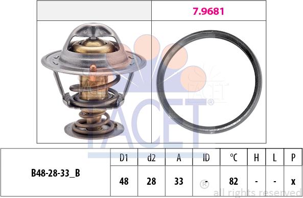 FACET 7.8724 - Termostats, Dzesēšanas šķidrums ps1.lv