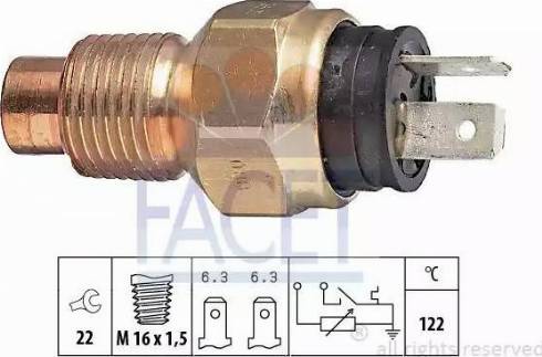 FACET 7.3525 - Devējs, Dzesēšanas šķidruma temperatūra ps1.lv