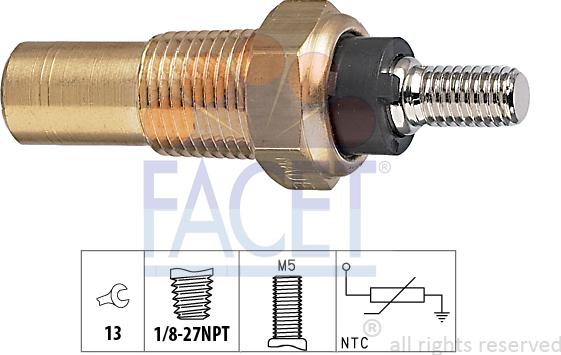 FACET 7.3124 - Devējs, Dzesēšanas šķidruma temperatūra ps1.lv