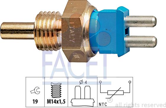 FACET 7.3139 - Devējs, Dzesēšanas šķidruma temperatūra ps1.lv