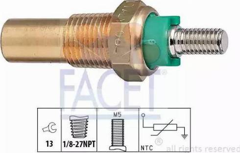 FACET 7.3136 - Devējs, Dzesēšanas šķidruma temperatūra ps1.lv