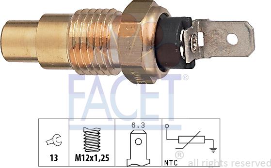 FACET 7.3121 - Devējs, Dzesēšanas šķidruma temperatūra ps1.lv