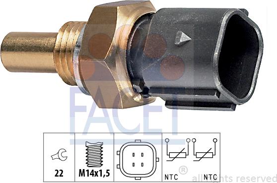 FACET 7.3316 - Devējs, Dzesēšanas šķidruma temperatūra ps1.lv