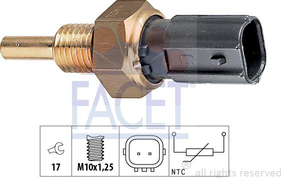 FACET 7.3299 - Devējs, Dzesēšanas šķidruma temperatūra ps1.lv