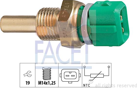 FACET 7.3204 - Devējs, Dzesēšanas šķidruma temperatūra ps1.lv