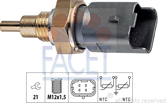 FACET 7.3286 - Devējs, Dzesēšanas šķidruma temperatūra ps1.lv