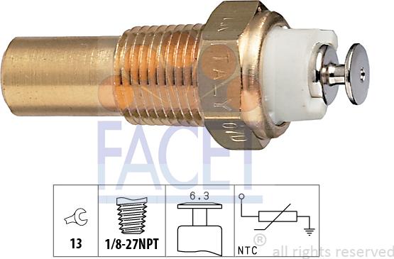 FACET 7.3235 - Devējs, Dzesēšanas šķidruma temperatūra ps1.lv