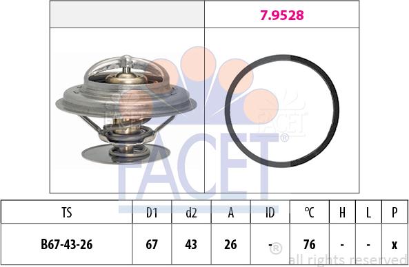 FACET 7.7996 - Termostats, Dzesēšanas šķidrums ps1.lv