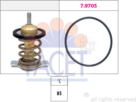 FACET 7.7953 - Termostats, Dzesēšanas šķidrums ps1.lv