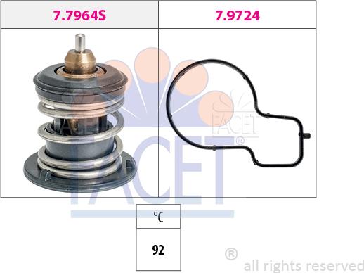 FACET 7.7964 - Termostats, Dzesēšanas šķidrums ps1.lv