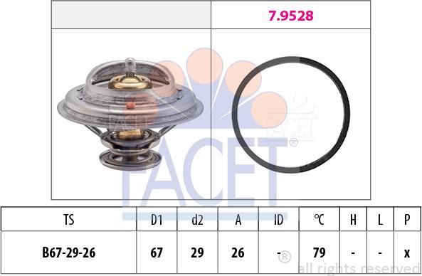 FACET 7.7937 - Termostats, Dzesēšanas šķidrums ps1.lv