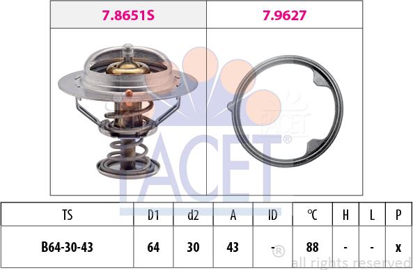 FACET 7.7979 - Termostats, Dzesēšanas šķidrums ps1.lv