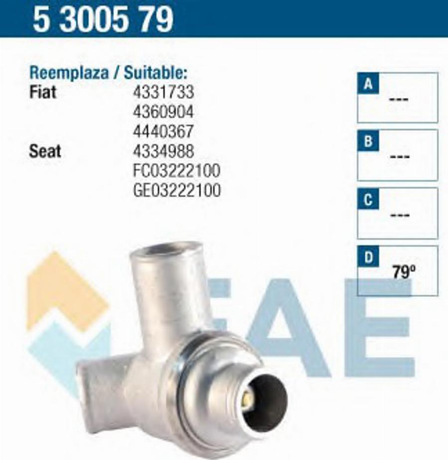 FAE 5300579 - Termostats, Dzesēšanas šķidrums ps1.lv